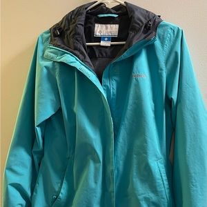 Women’s Columbia jacket turquoise Preowned